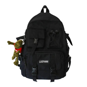 Women Nylon School Backpack with Anti Theft Rucksack