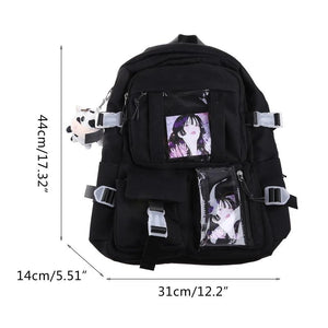 Nylon Students Schoolbag Shoulder Tote Bag Casual Daypack