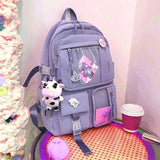 Nylon Students Schoolbag Shoulder Tote Bag Casual Daypack