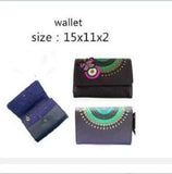 Spain embroidered butterfly openwork wallet