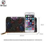 Butterfly Long Wallet Clutch Floral Wristband Bag Female Purse