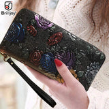 Butterfly Long Wallet Clutch Floral Wristband Bag Female Purse