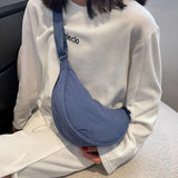 Nylon Crossbody Bag Large Capacity Half-moon Hobo Travel Clutch Bolso