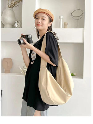 Foufurieux Oversized Nylon Women Shoulder Bag Handbag Messenger Bag