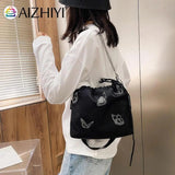 Luminous Butterfly Messenger Bag Chain Shoulder Pouch Nylon Crossbody Bag