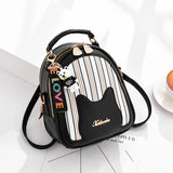 Plaid Cat Lady Backpack Student Backpack