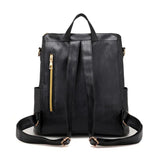 Leather Backpack High Women Ladies Preppy Style Mujer School Bag for Teenage