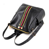 Leather Backpack High Women Ladies Preppy Style Mujer School Bag for Teenage
