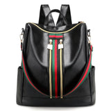 Leather Backpack High Women Ladies Preppy Style Mujer School Bag for Teenage