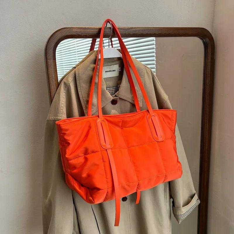 Nylon Women's Shoulder Bag Crossbody Bag Large Flap Handbag