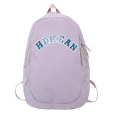 Nylon College Backpack for Women Girl Student Laptop Bag