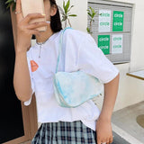 Tie-dye Women's Shoulder Messenger Bag Casual Street Hip-hop Nylon Bag