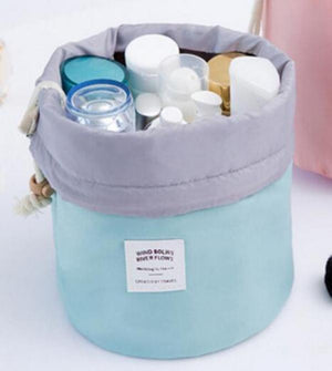 Large Capacity Nylon Cylinder Cosmetic Bag Multifunctional