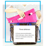 Bag in Bag Organizer Handbag Purse Insert Organizer Large Capacity
