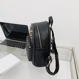 Rivet Shoulder Backpacks Leather Travel Student Casual School Bag