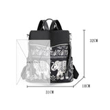 Retro Ethnic Backpack Women Girl Oxford Cloth School Casual Travel Rucksacks