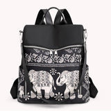Retro Ethnic Backpack Women Girl Oxford Cloth School Casual Travel Rucksacks