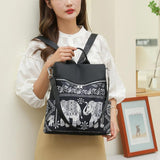 Retro Ethnic Backpack Women Girl Oxford Cloth School Casual Travel Rucksacks