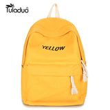 Yellow Leisure Trip Rucksacks for Girls, Laptop Bagpack