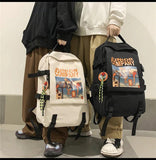 Teenager Backpack Large Capacity Waterproof School Bag Laptop Rucksack