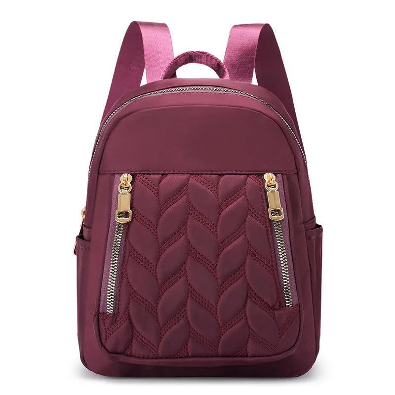 Women's Mini Embroidery Thread Backpack - Lightweight Tote Handbag