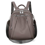 Preppy Style Women Waterproof Double Zip Backpack