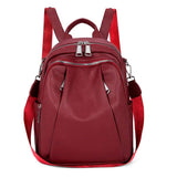 Preppy Style Women Waterproof Double Zip Backpack