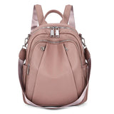 Preppy Style Women Waterproof Double Zip Backpack