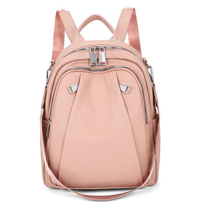 Preppy Style Women Waterproof Double Zip Backpack
