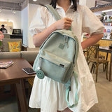 Ladsoul Nylon High School Bag Female Student Harajuku Backpack