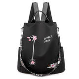 Floral Embroidery School Bags Waterproof High Oxford Women Backpack