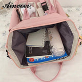 Girl Waterproof Candy Colors Schoolbag Students Leisure High Capacity
