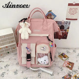 Girl Waterproof Candy Colors Schoolbag Students Leisure High Capacity