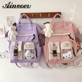 Girl Waterproof Candy Colors Schoolbag Students Leisure High Capacity