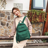 Large Canvas Backpack for Women Solid Rucksacks