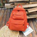 Large Canvas Backpack for Women Solid Rucksacks
