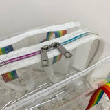 Transparent PVC Women Backpack Waterproof Female Schoolbags