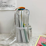 Transparent PVC Women Backpack Waterproof Female Schoolbags
