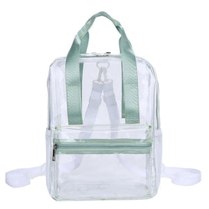 Transparent PVC Women Backpack Waterproof Female Schoolbags