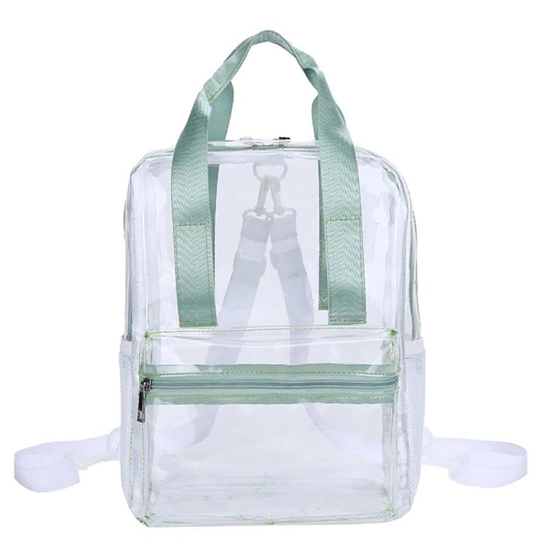 Transparent PVC Women Backpack Waterproof Female Schoolbags