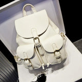 Female Backpack Lady PU Leather Travel Bag