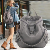 Stacy Bag 072716 Lady PU Leather Backpack Casual Travel Bag