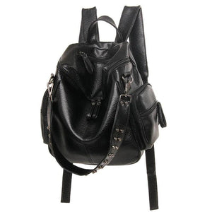 Stacy Bag 072716 Lady PU Leather Backpack Casual Travel Bag