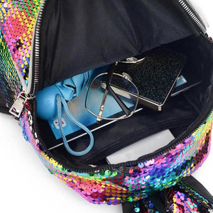 Wear-resistant Sequins Backpack Lovely Rabbit Ear School Bag