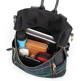 Plaid Light Women's Backpack Dual-use Oxford Cloth Travel Bag