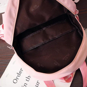 Leisure Letter Ribbon Printed Backpack