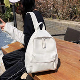 Vintage PU Leather Large Capacity Women's Backpack