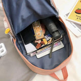 Women Plaid Schoolbags Large Capacity Travel Teenage Book Bag