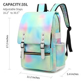 Casual Girl School Backpack Large Capacity Book Bag Women Colorful Waterproof