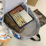 Casual Women Backpack Graffiti Girl School Bag Large Capacity Doll Travel